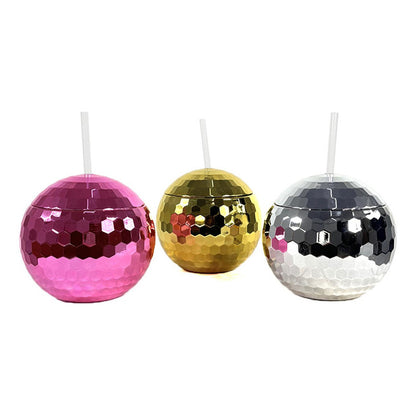 Vaso Bola De Espejo Con Sorbito 500ml