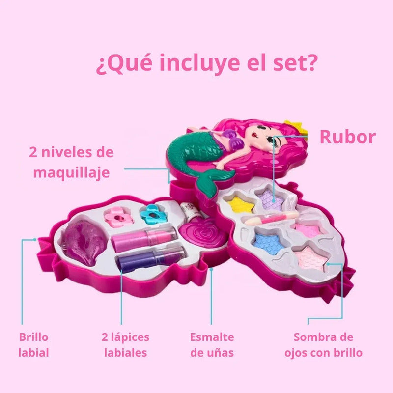 Set De Maquillaje Sirena 2 Pisos