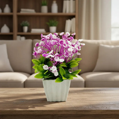 Mini Clavel Artificial En Maceta