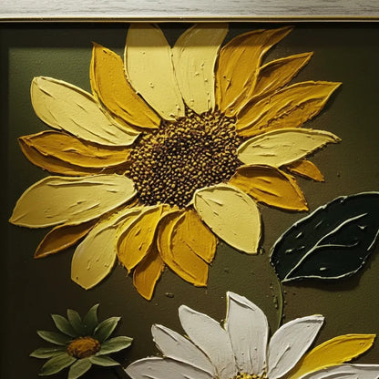 Cuadro De Flores Dos Girasoles