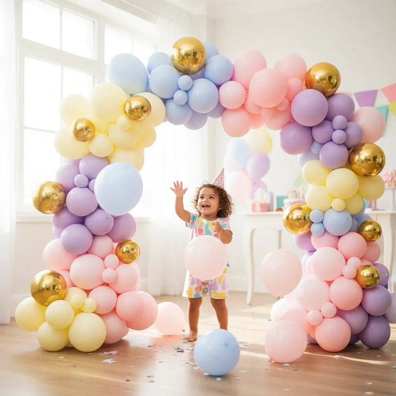 Kit Arco De Globos Pastel
