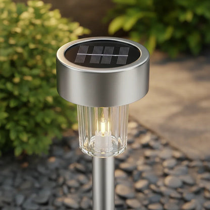 Lampara Luz Solar Para Jardín Blanco Frio