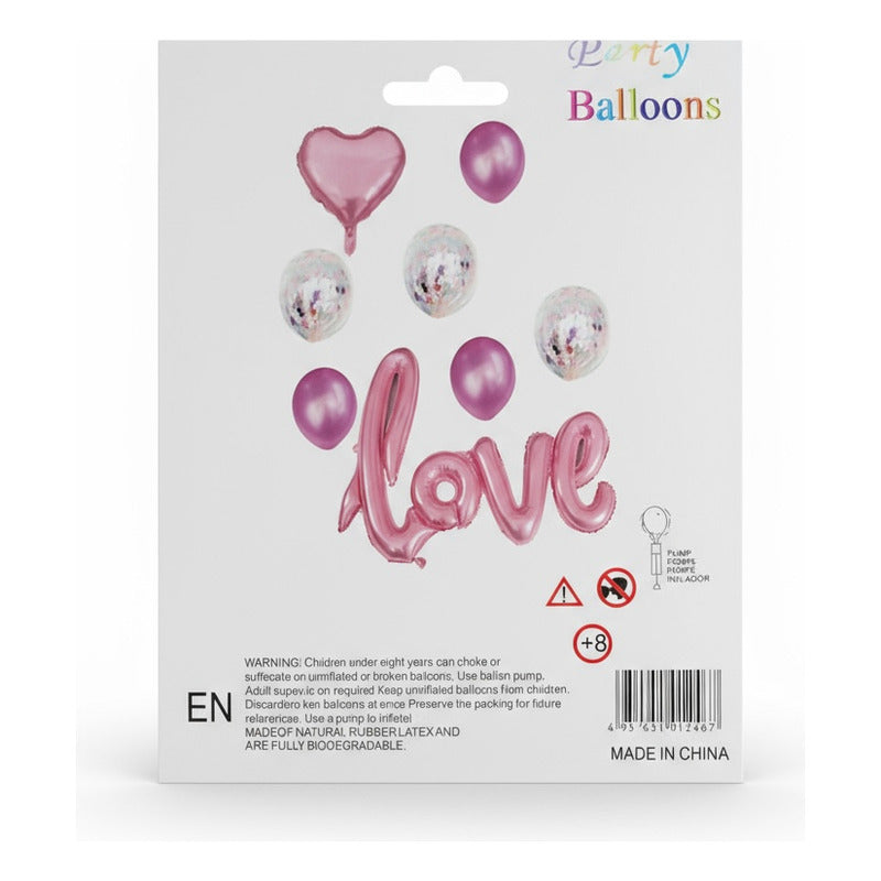 Set De Globos Love X8