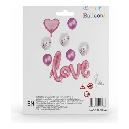 Set De Globos Love X8