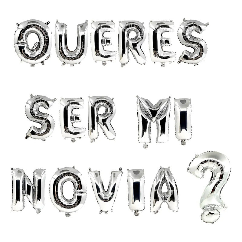 Set De Globos Queres Ser Mi Novia?