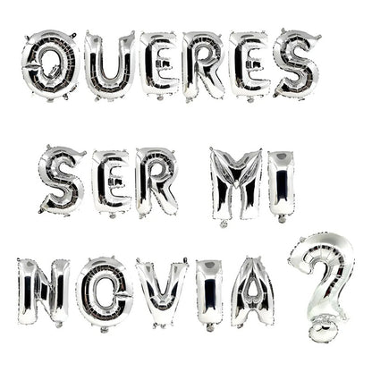 Set De Globos Queres Ser Mi Novia?