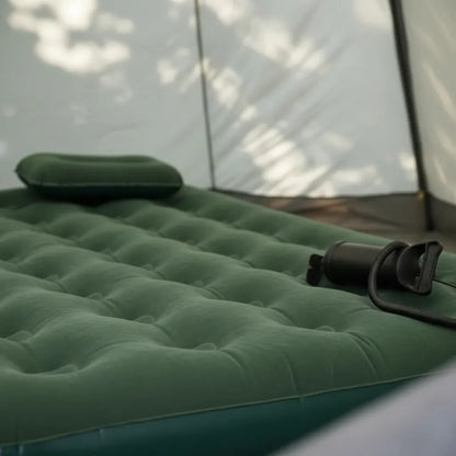 Colchón Inflable + Inflador + Almohada 2 Plazas