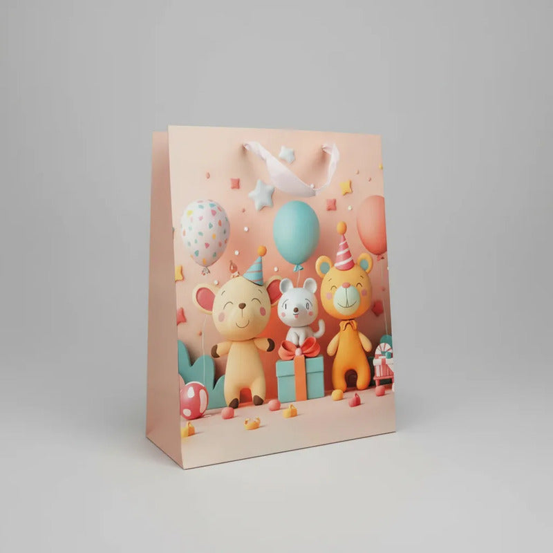 Bolsa De Regalo Chica Diseño Infantil 3D