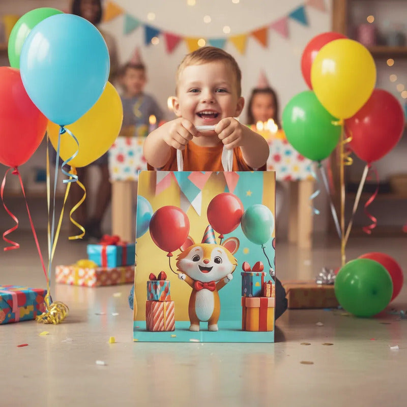 Bolsa De Regalo Mediana Diseño Infantil 3D