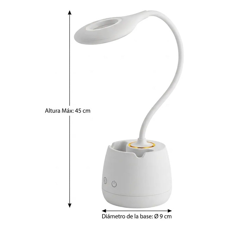 Lámpara Flexible Conexión USB Blanco Frío