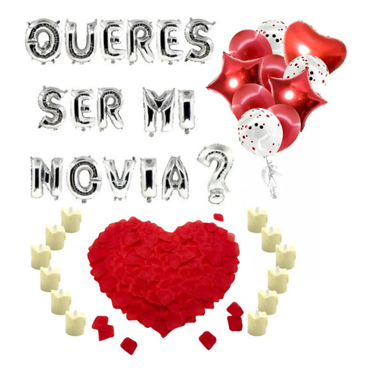 Pack Globos Queres Ser Mi Novia?