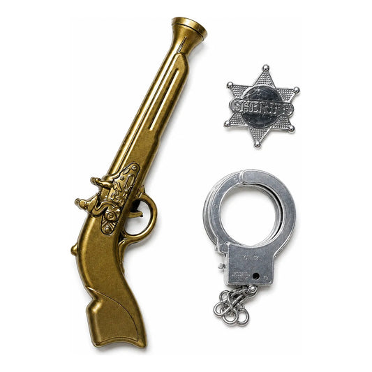 Arma Mosquete con Esposas y Placa