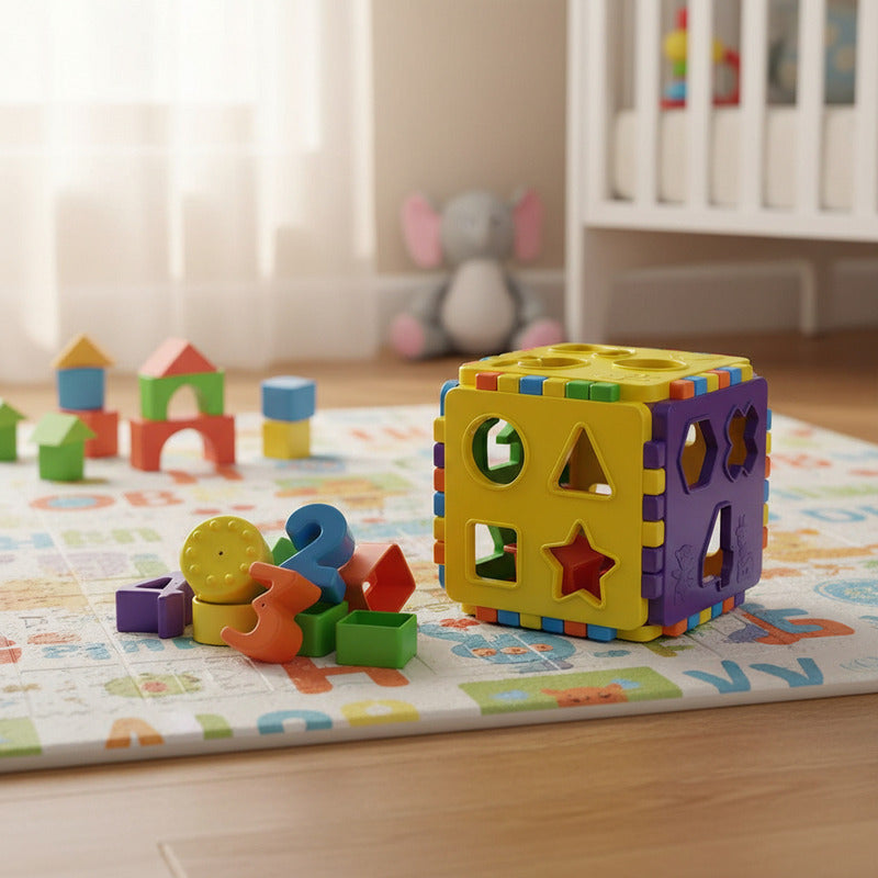 Cubo Para Encastre Con Figuras 14 X 14 cm