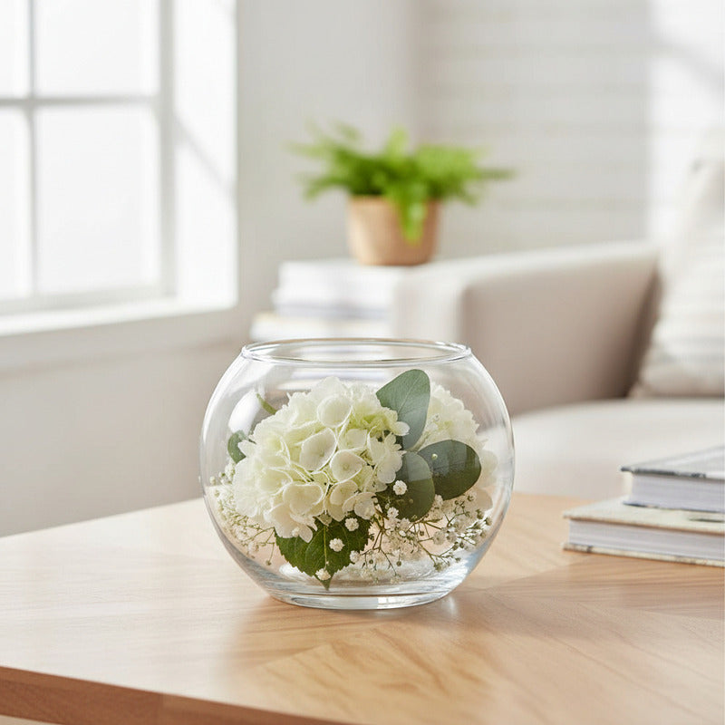 Florero Pecera Vidrio 6 X 6 cm