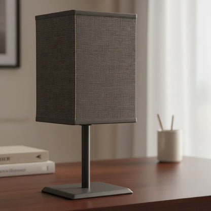 Lampara De Mesa Con Pantalla Gris 26cm Gris