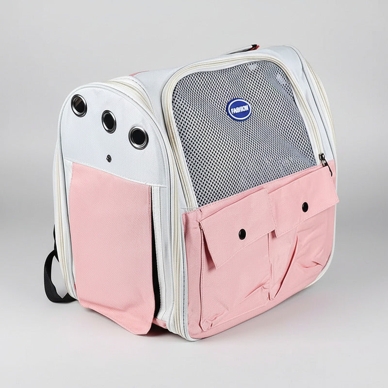 Mochila Transportadora Para Mascota Con Bolsillos 35 X 36 cm