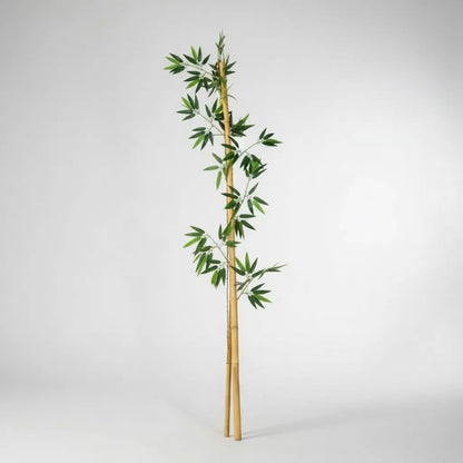 Caña Bamboo con Hojas Artificiales