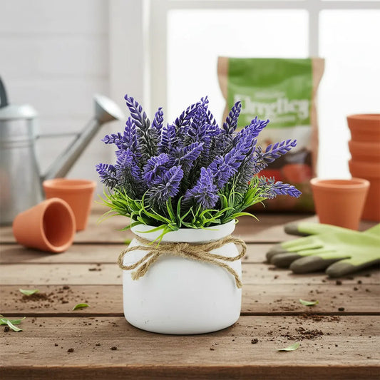 Planta Artificial Lavanda En Maceta