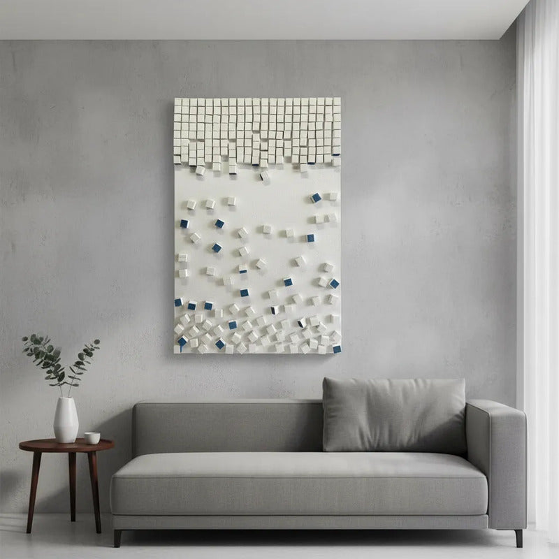 Cuadro Abstracto Con Relieve 3D