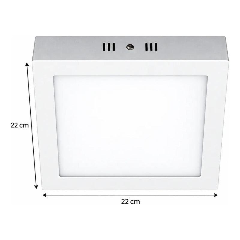Plafón Panel Led Cuadrado Blanco Frío 18w