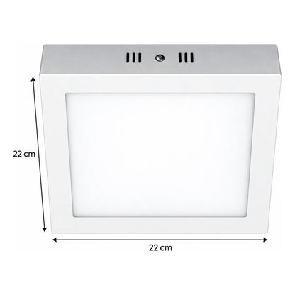Plafón Panel Led Cuadrado Blanco Frío 18w