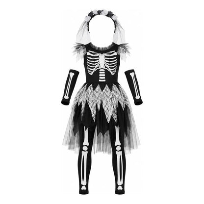 Disfraz Novia Calavera con Vincha