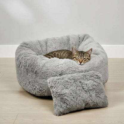 Cama Peluda Para Mascota Con Almohadón 45 X 20 cm