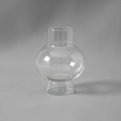 Florero De Vidrio Diseño Bola Con Cuello 20c