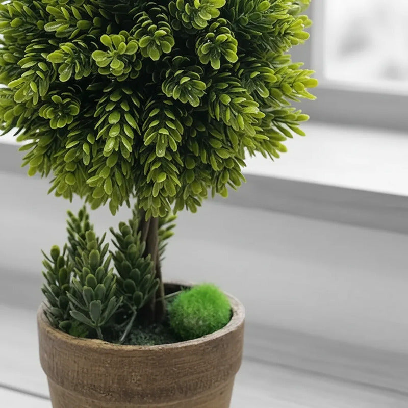 Árbol Artificial En Maceta De Cerámica