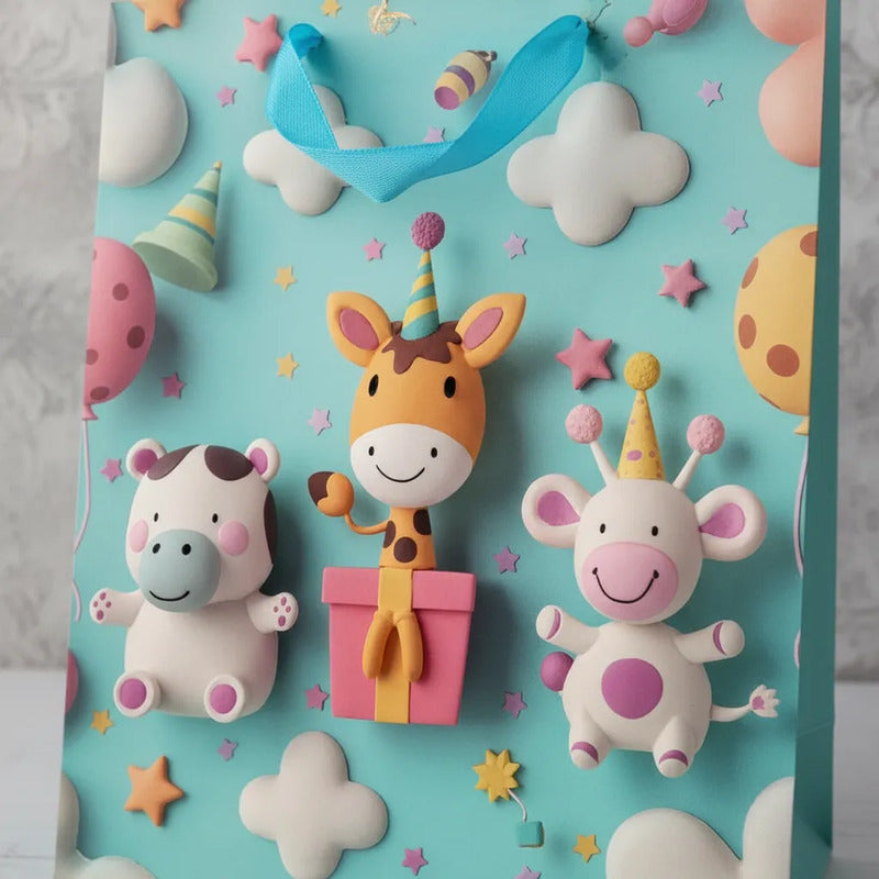 Bolsa De Regalo Mediana Diseño Infantil 3D
