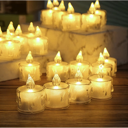 Vela Led Transparente Blanco Cálido 5cm X24