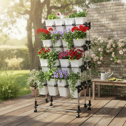 Exhibidor De Flores Con 16 Floreros