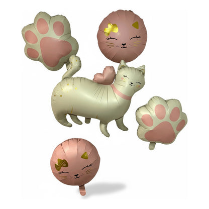 Set De Globos Gatita X5