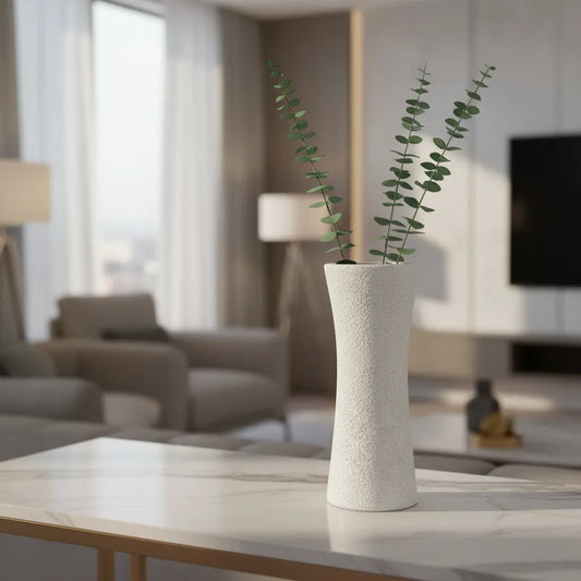Florero De Cerámica Silueta Efecto Arena