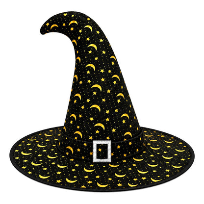 Sombrero de Bruja Lunas y Estrellas