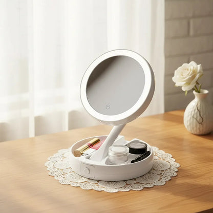 Espejo Doble Con Luz Led Extensible