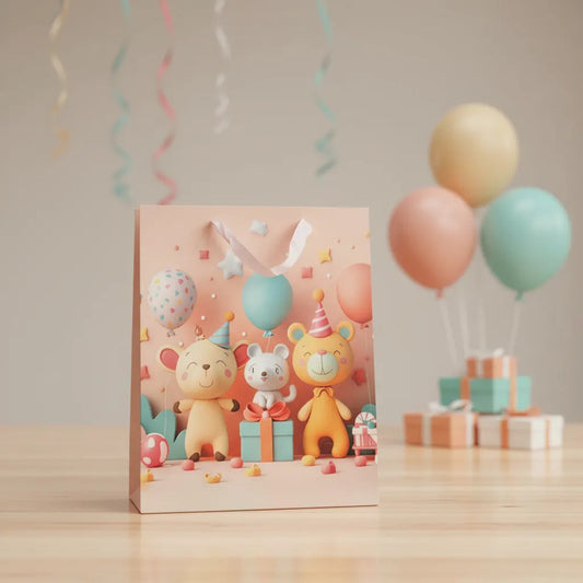 Bolsa De Regalo Mediana Diseño Infantil 3D