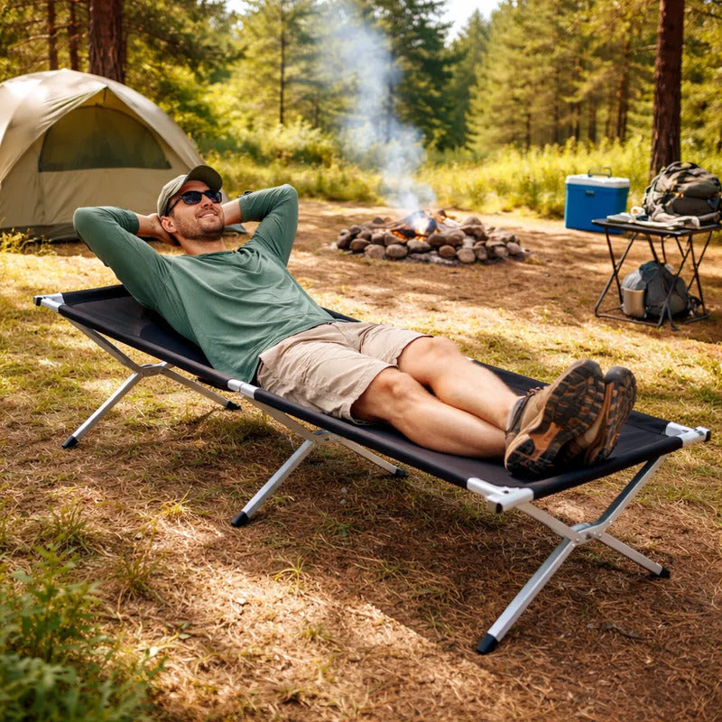 Cama Catre Plegable Para Camping Acero