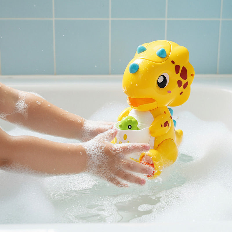 Dinosaurio Lanza Agua Para Baño Con Ventosa
