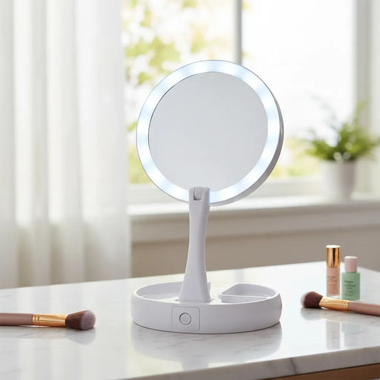 Espejo Doble Con Luz Led Extensible