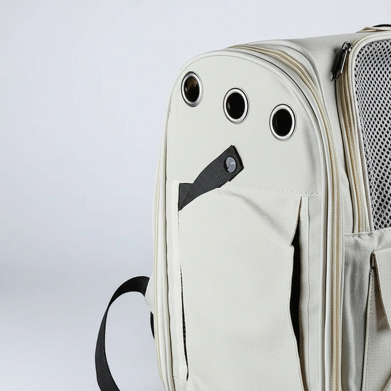 Mochila Transportadora Para Mascota Con Bolsillos 35 X 36 cm