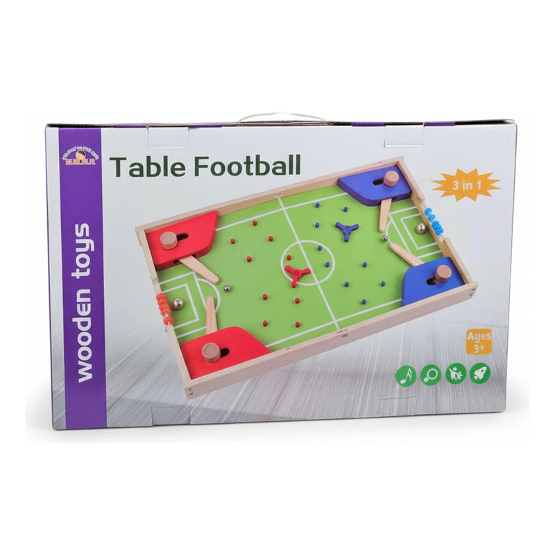 Juego De Mesa Futbolito Flipper 3 En 1 - 56,5 X 35 cm