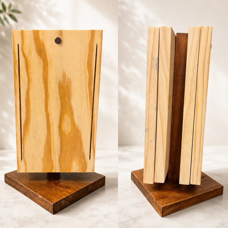 Set 4 Tablas Parrilleras con Soporte En Madera
