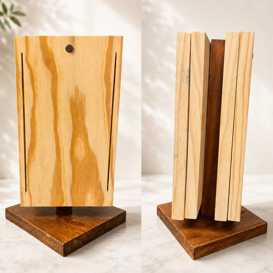 Set 4 Tablas Parrilleras con Soporte En Madera