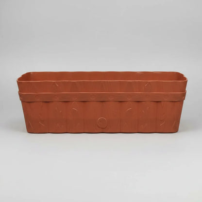 Jardinera Plástica Terracota Con Ondas