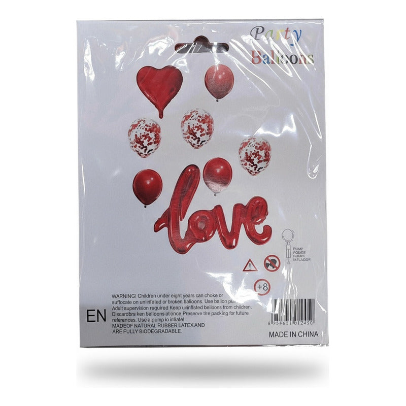 Set De Globos Love X8
