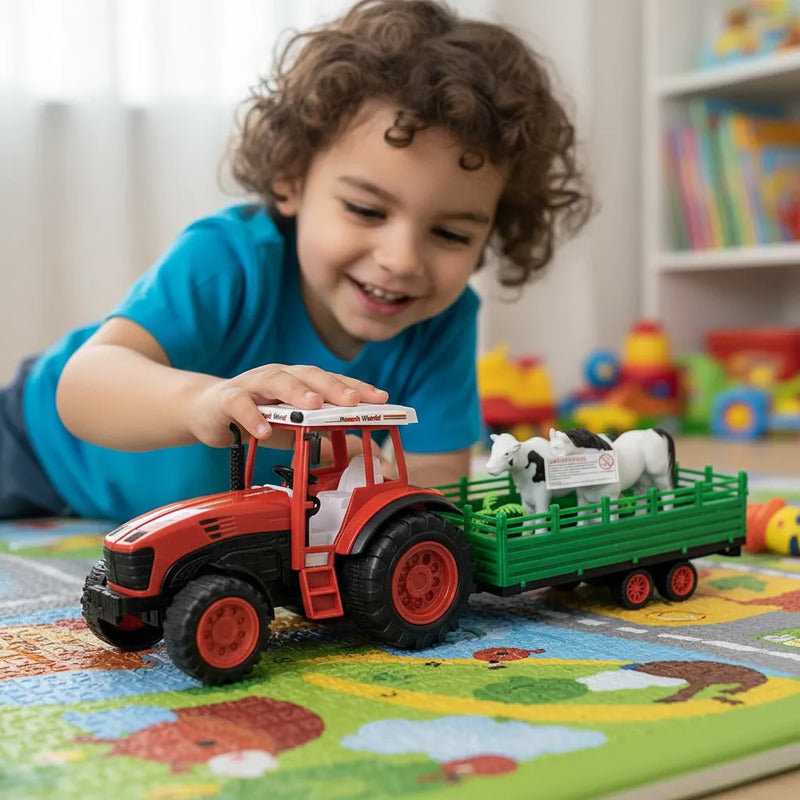 Tractor Con Carga Con Vacas