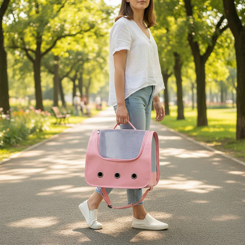 Mochila Transportadora Para Mascotas 28,5 X 35,5 cm