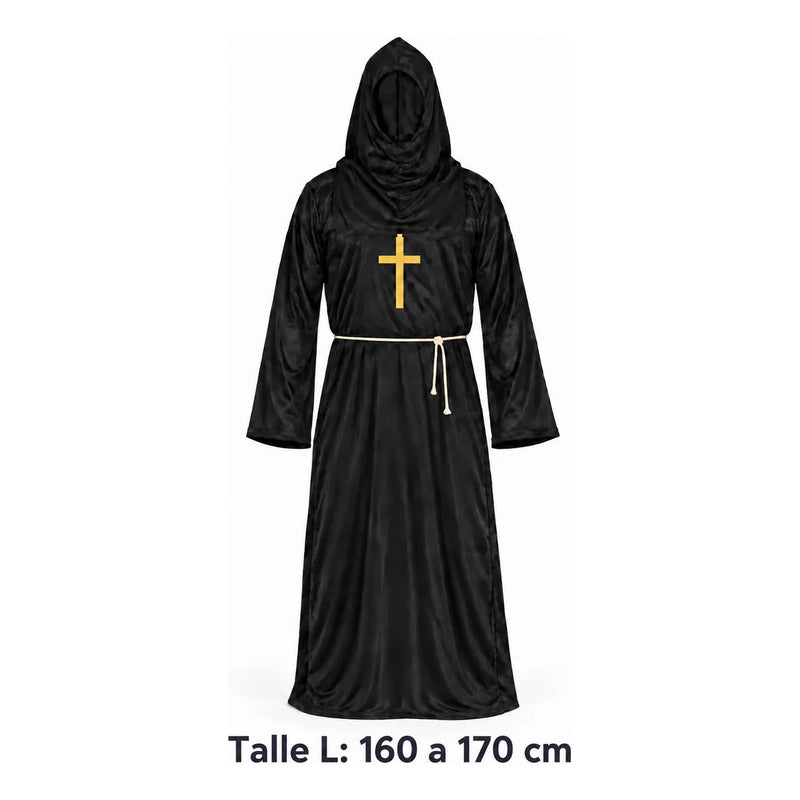 Disfraz Monje con Capucha y Cruz Adulto