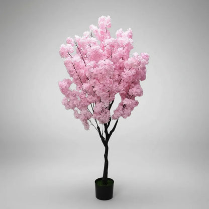 Árbol Artificial Cerezo Frondoso Con Maceta